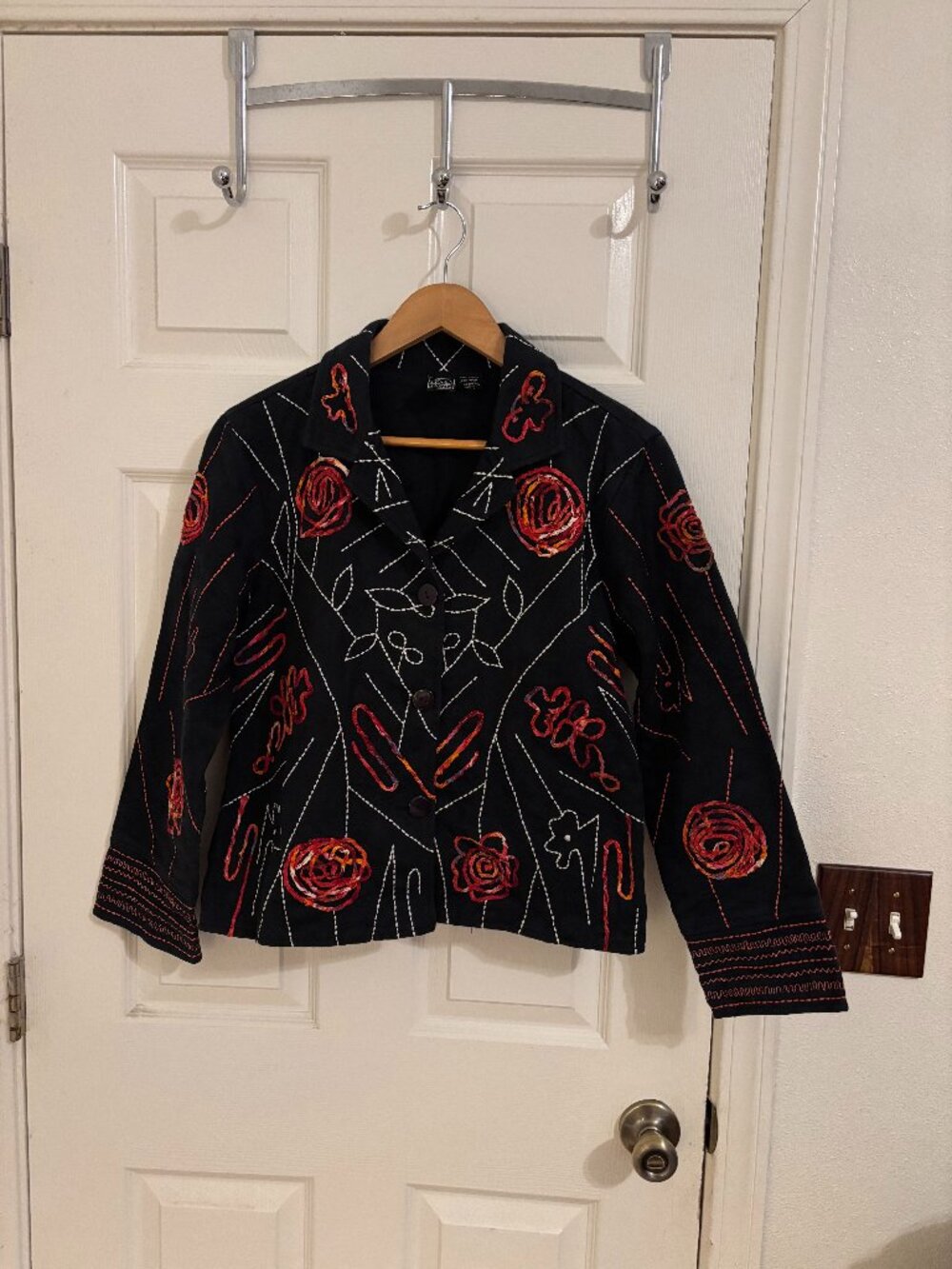 Y2k Casual Studio Applique Jacket - M